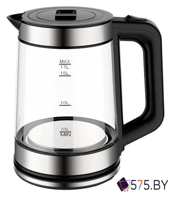 Электрический чайник Brevio Glass Kettle BV1706 (черный) в магазине 575.by