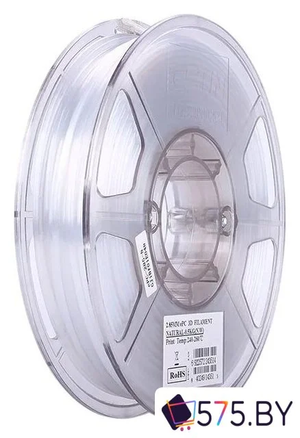 Пластик eSUN PС PC175T05TW1 (1.75мм, 500г, прозрачный) в магазине 575.by