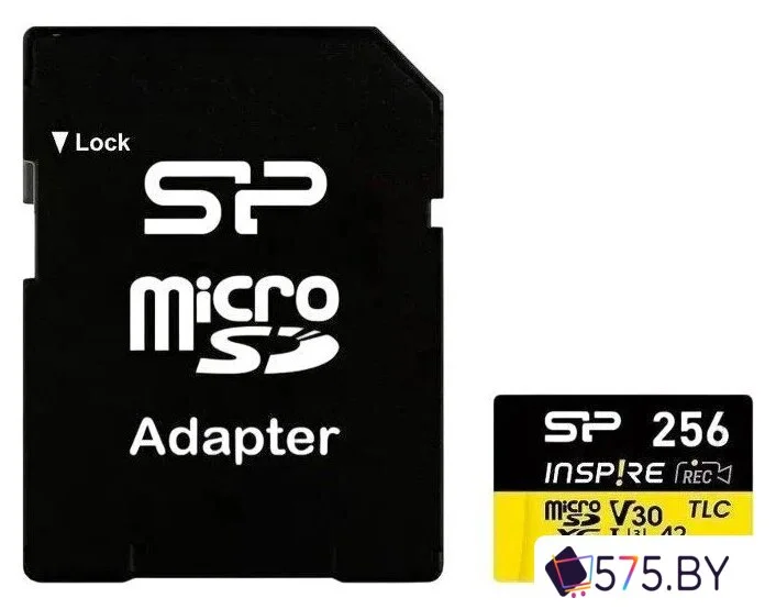 Карта памяти Silicon-Power Inspire microSDXC SP256GBSTXLA2V1NSP 256GB (с адаптером) в магазине 575.by
