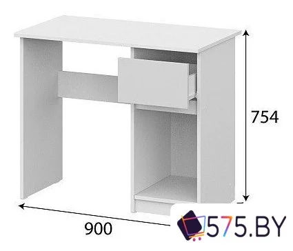 Стол NN мебель Денвер 00-00117246 (белый) в магазине 575.by