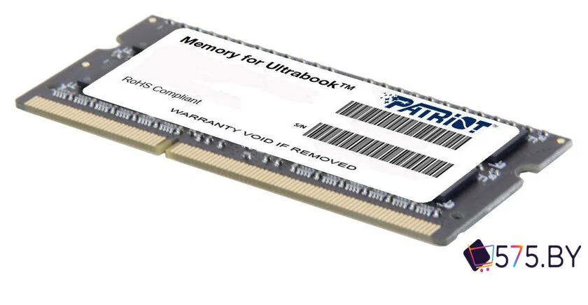 Оперативная память Patriot Memory for Ultrabook 4GB DDR3 SO-DIMM PC3-12800 (PSD34G1600L81S) в магазине 575.by
