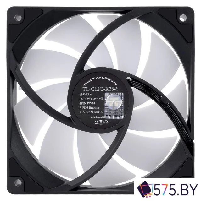 Вентилятор для корпуса Thermalright TL-C12C-X28-S (черный) в магазине 575.by