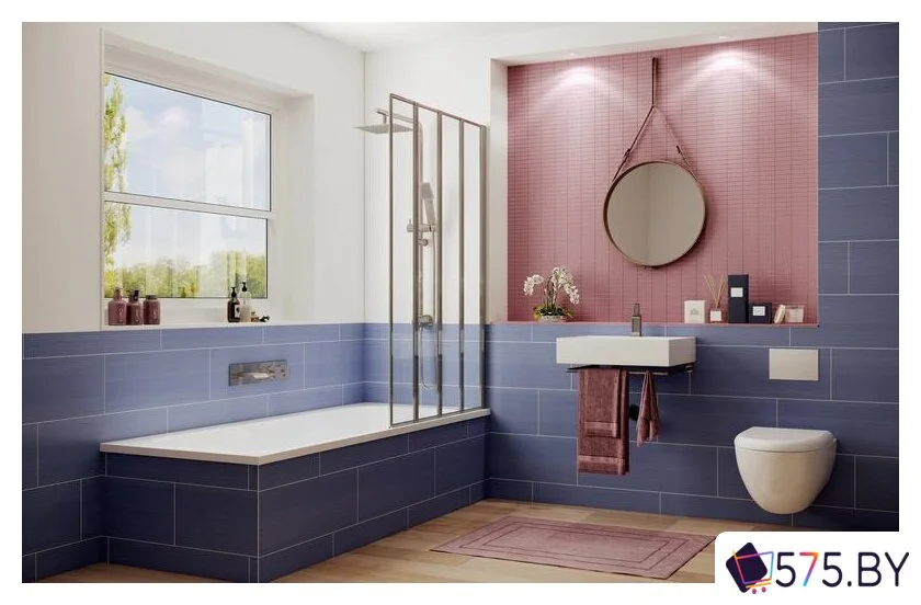 Стеклянная шторка для ванны Ambassador Bath Screens 16041110R 90 в магазине 575.by