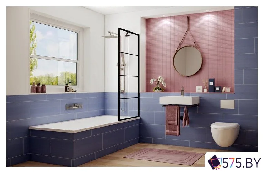 Стеклянная шторка для ванны Ambassador Bath Screens 16041208 70 в магазине 575.by