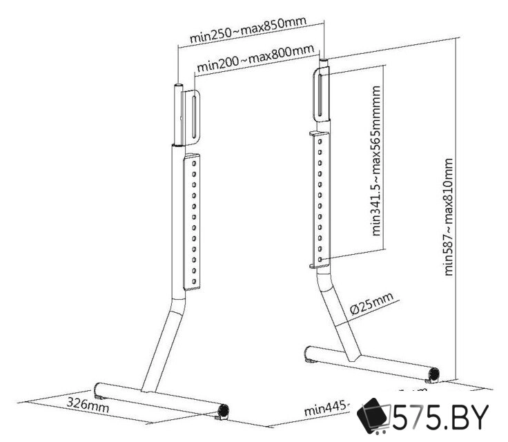 Подставка для телевизора Ultramounts UM505 (черный) в магазине 575.by