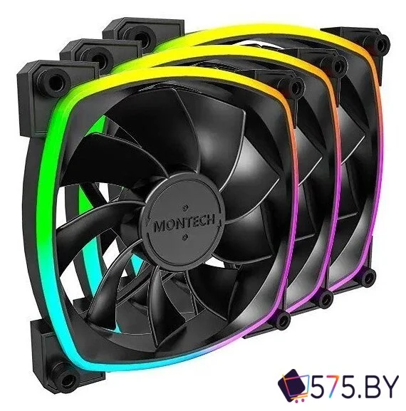Комплект вентиляторов для корпуса Montech RX120 PWM 3 IN 1 (черный) в магазине 575.by