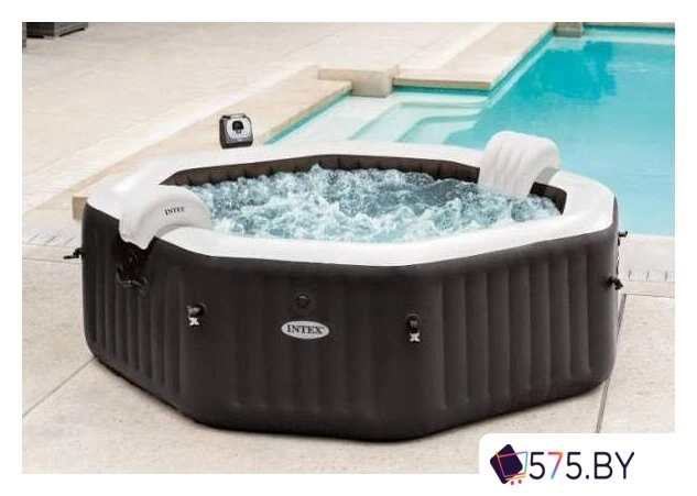 Надувной бассейн Intex Jet & Bubble Deluxe 28458 (201x71) с джакузи в магазине 575.by