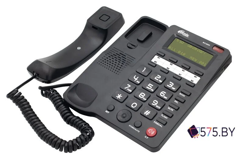 Проводной телефон Ritmix RT-550 (черный) в магазине 575.by