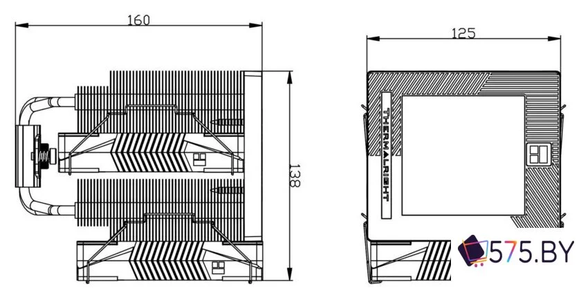 Кулер для процессора Thermalright Phantom Spirit 120 Vision SNOW (белый) в магазине 575.by