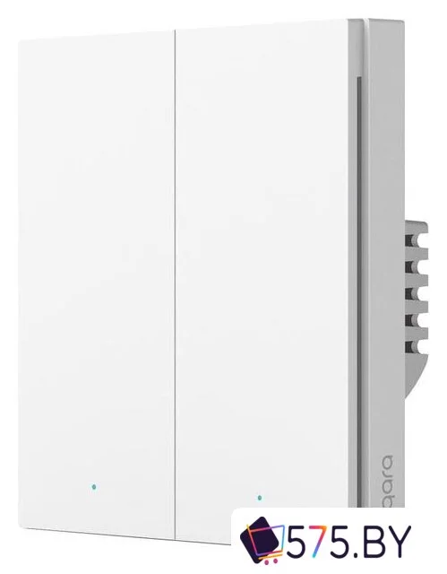 Выключатель Aqara Smart Wall Switch H1 двухклавишный без нейтрали (белый) в магазине 575.by