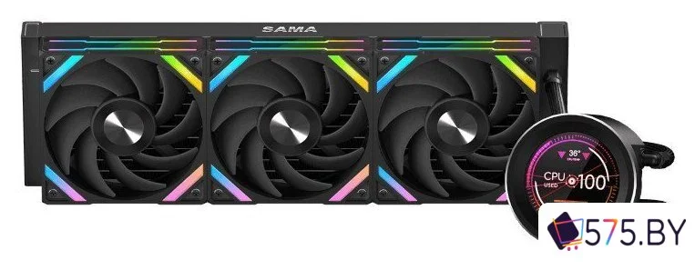 Система жидкостного охлаждения для процессора Sama Q60 360 (черный) в магазине 575.by