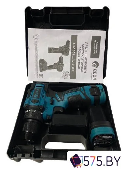 Дрель-шуруповерт Edon AD-16CBL (с 2-мя АКБ, кейс) в магазине 575.by
