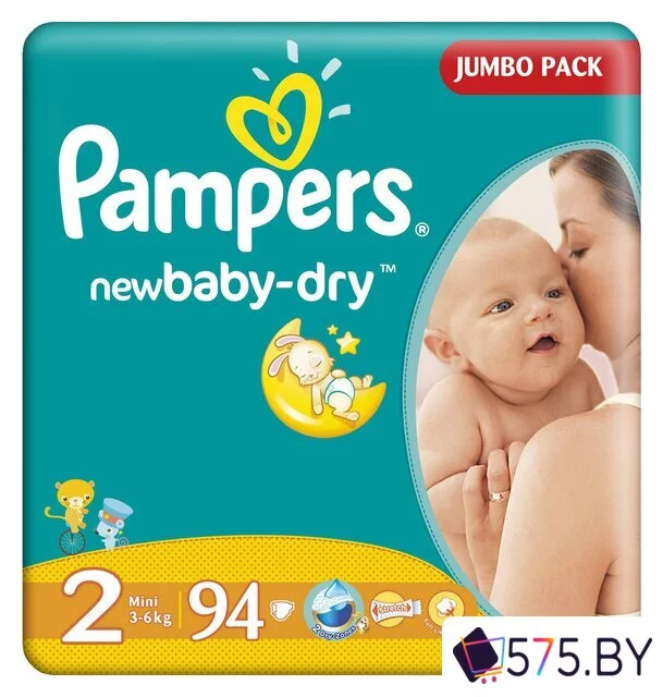 Подгузники Pampers New Baby-Dry 2 Mini (94 шт) в магазине 575.by