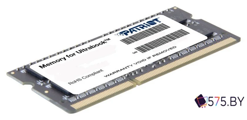 Оперативная память Patriot Memory for Ultrabook 4GB DDR3 SO-DIMM PC3-12800 (PSD34G1600L81S) в магазине 575.by