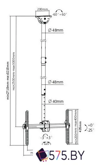 Кронштейн для телевизора Arm Media LCD-3000 в магазине 575.by