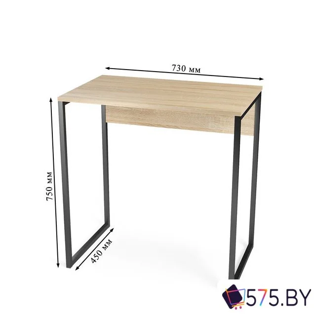 Стол ГМЦ СПМ-5 Metal (дуб сонома/черный) в магазине 575.by