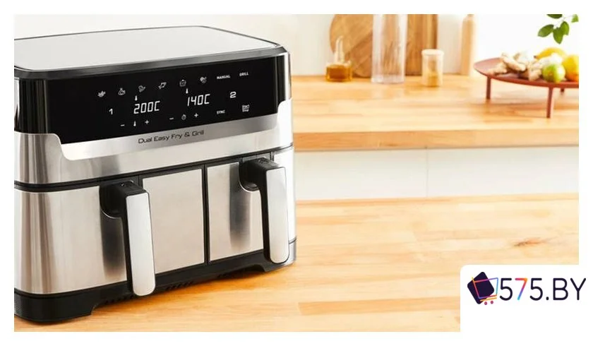 Аэрогриль (аэрофритюрница) Tefal Dual Easy Fry & Grill EY905D10 в магазине 575.by