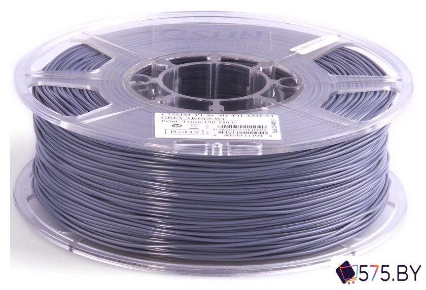 Пластик eSUN PLA+ 1.75 мм 1000 г (серый) в магазине 575.by