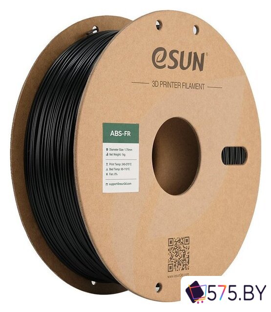 Пластик eSUN ABS-FR ABS-FR175B1Y1 (1.75мм, 1кг, черный) в магазине 575.by