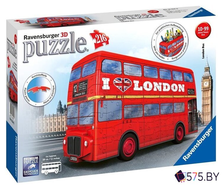 3Д-пазл Ravensburger Лондонский автобус 12534 (216 эл) в магазине 575.by