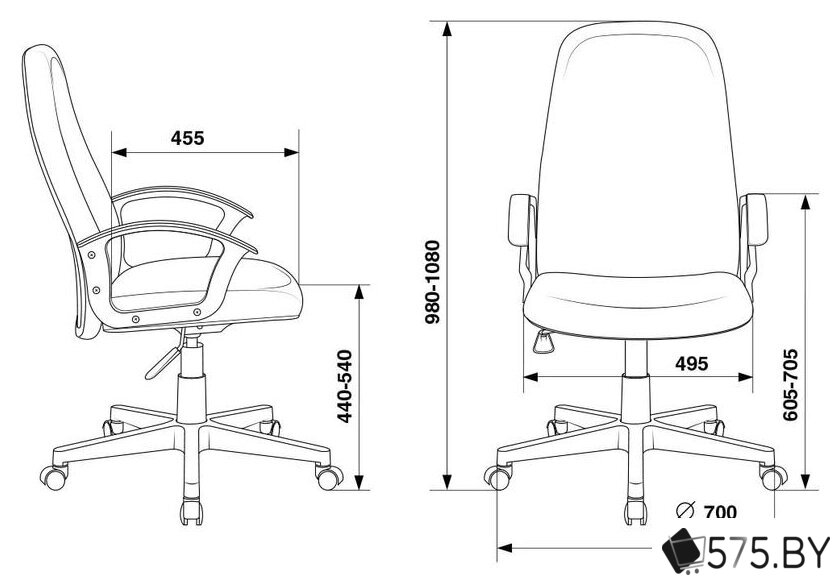 Офисное кресло Бюрократ CH-808LT (серый) в магазине 575.by