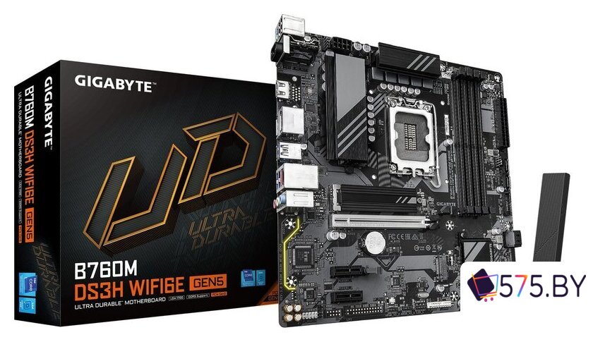 Материнская плата Gigabyte B760M DS3H WiFi6E GEN5 в магазине 575.by