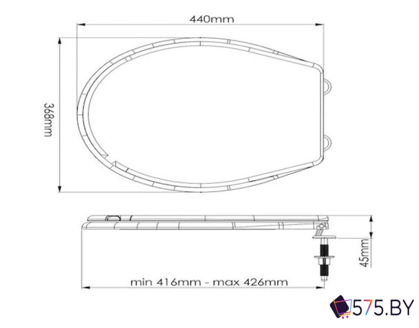 Сиденье для унитаза AV Engineering AVE129717 в магазине 575.by