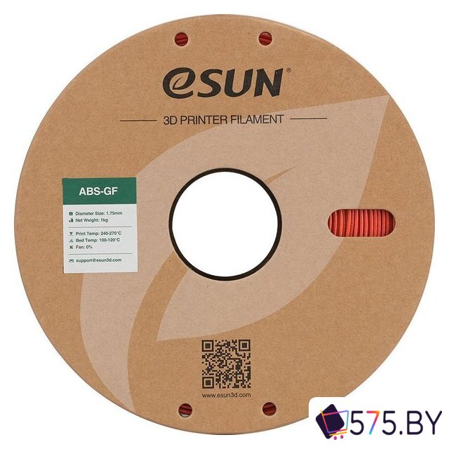 Пластик eSUN ABS-GF ABS-GF175R1TZ1 (1.75мм, 1кг, красный) в магазине 575.by