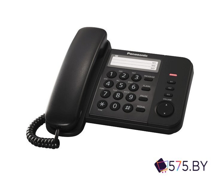 Проводной телефон Panasonic KX-TS2352RUB (черный) в магазине 575.by