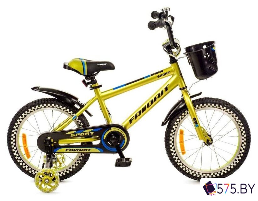 Детский велосипед Favorit Sport 16 SPT-Y16GN (лайм) в магазине 575.by