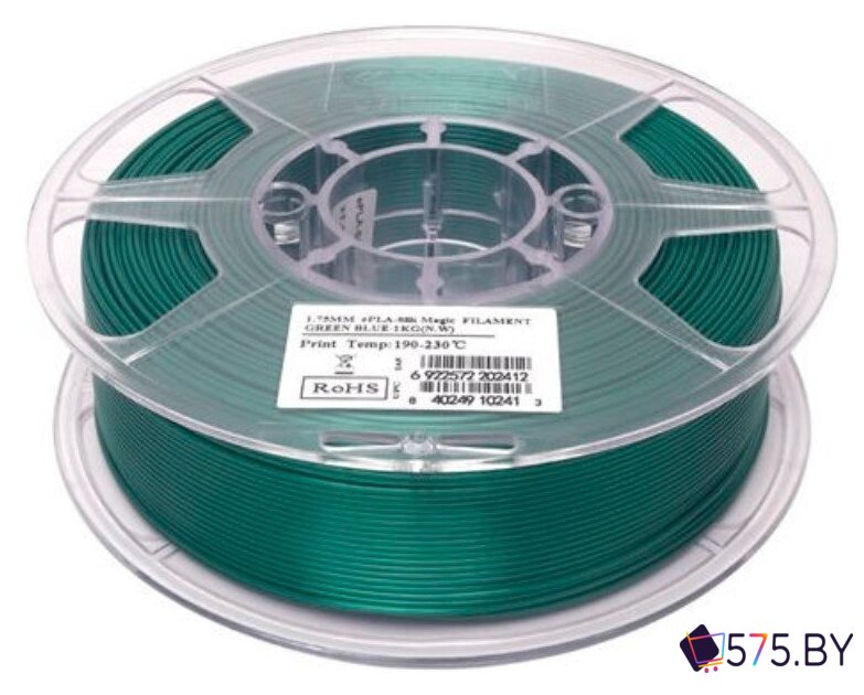 Пластик eSUN ePLA-Silk Magic Filament 175GU1 (1.75мм, 1кг, зеленый/синий) в магазине 575.by