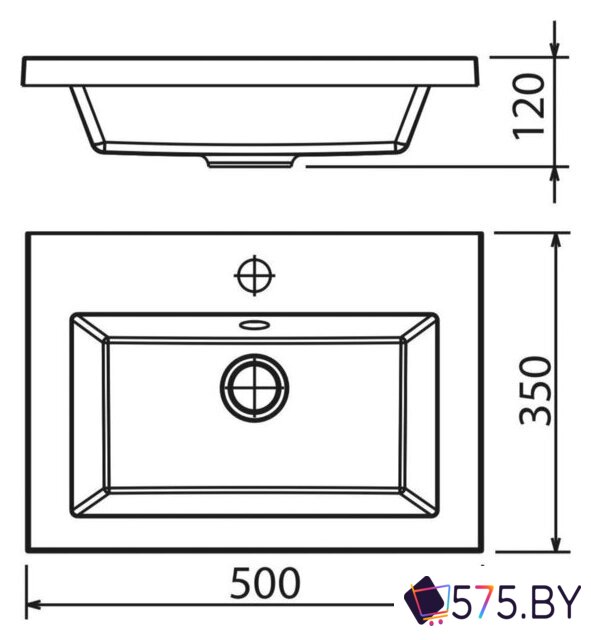 Умывальник Florentina Анита 500 (белый) в магазине 575.by