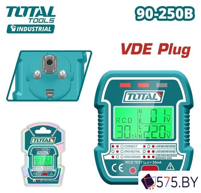 Тестер розеток Total TESST30011 в магазине 575.by