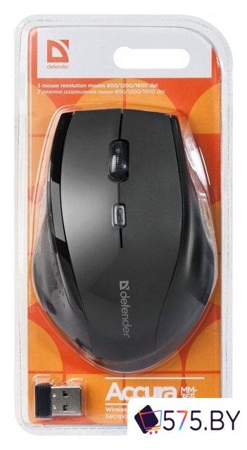 Мышь Defender Accura MM-365 (черный) в магазине 575.by