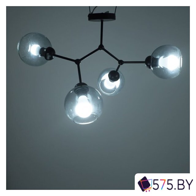 Подвесная люстра AksHome Atom 4 (дымчатый) в магазине 575.by