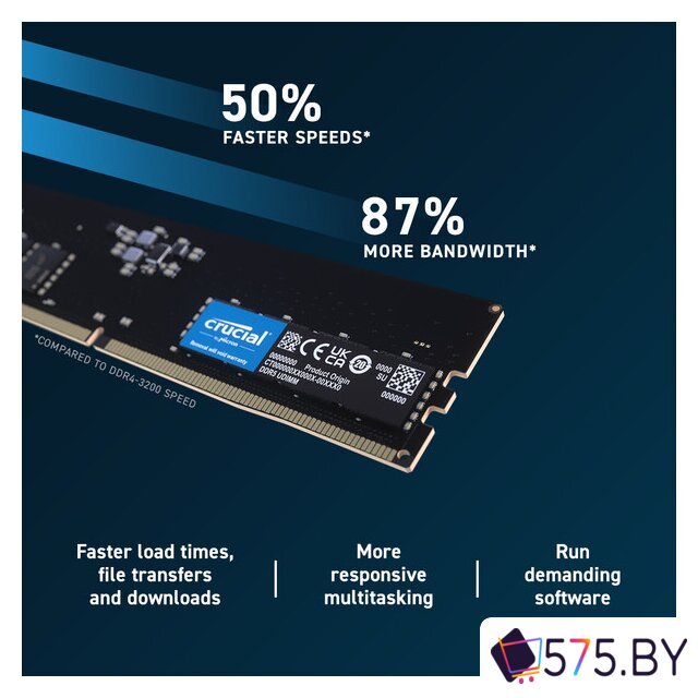 Оперативная память Crucial 16ГБ DDR5 4800 МГц CB16GU4800 в магазине 575.by