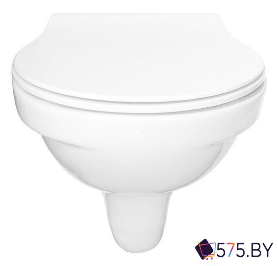 Унитаз подвесной Керамин Санти R (сиденье дюропласт с микролифтом Арктик Slim ЖС) в магазине 575.by