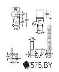 Бачок для унитаза Roca The Gap 734147000Y в магазине 575.by