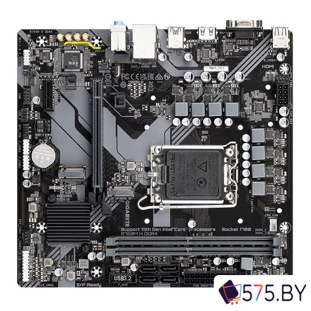 Материнская плата Gigabyte B760M H DDR4 (rev. 1.0) в магазине 575.by