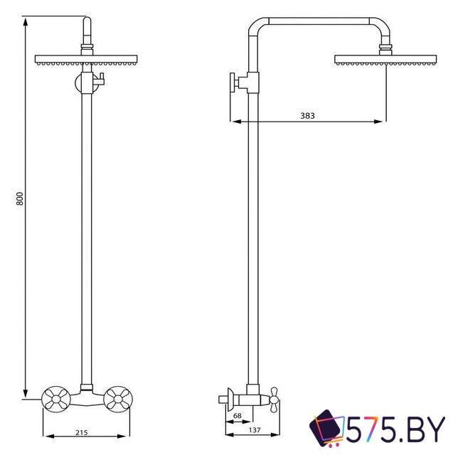 Верхний душ Istok life 402.977 в магазине 575.by