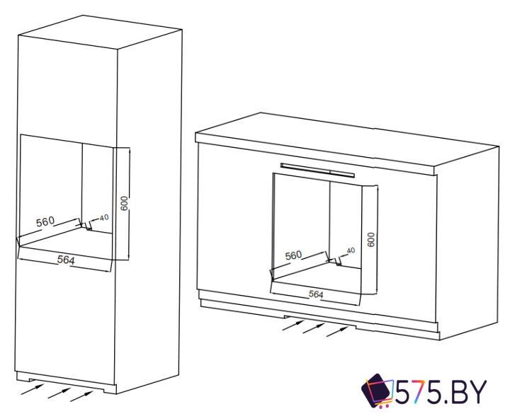 Электрический духовой шкаф MAUNFELD EOEC.564TB в магазине 575.by