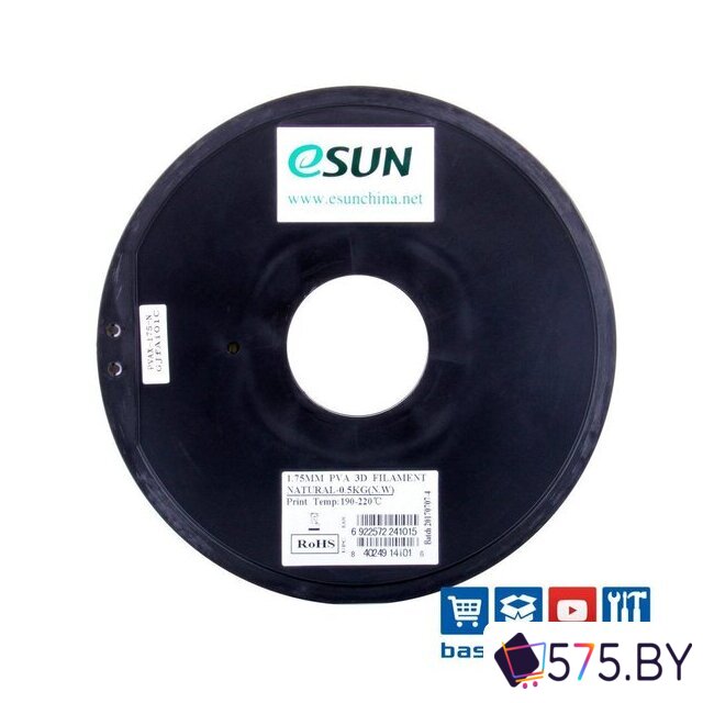 Пластик eSUN PVA PVA175Y05B1 (1.75мм, 500г, натуральный) в магазине 575.by