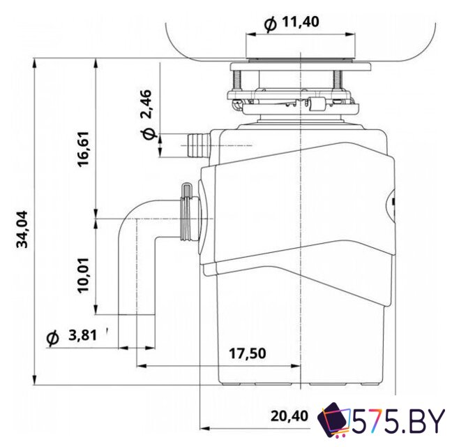 Измельчитель пищевых отходов ZorG Premium FWD Max в магазине 575.by