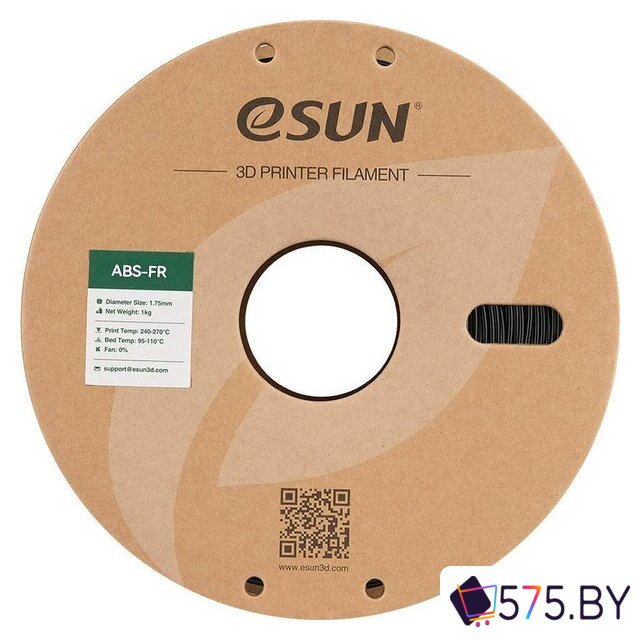 Пластик eSUN ABS-FR ABS-FR175B1Y1 (1.75мм, 1кг, черный) в магазине 575.by