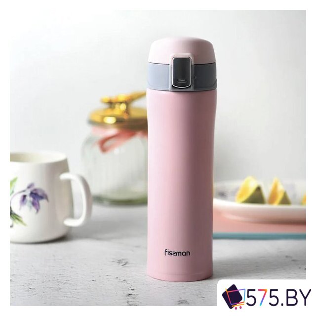 Термокружка Fissman 9879 450мл (розовый) в магазине 575.by