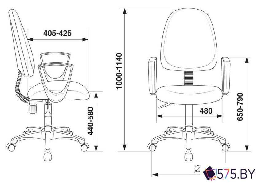 Офисное кресло Бюрократ CH-1300N/3C11 (черный) в магазине 575.by