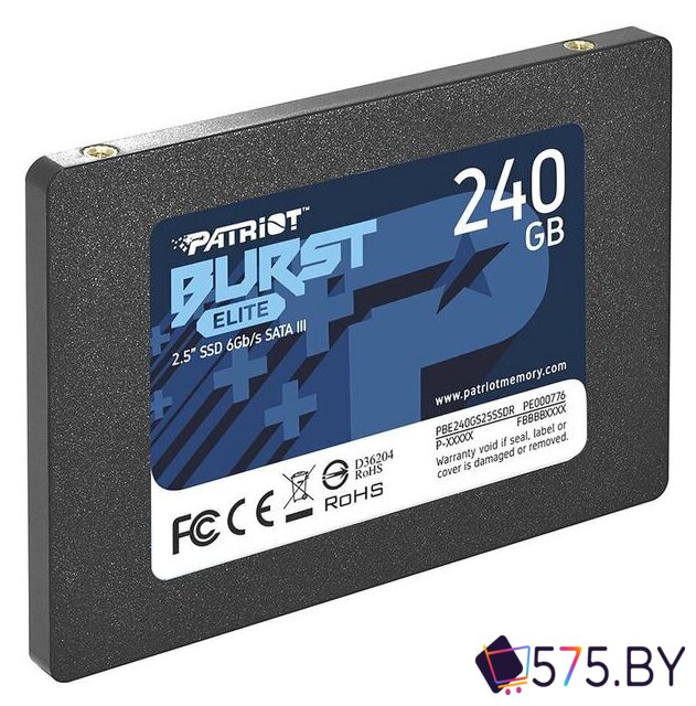 SSD Patriot Burst Elite 240GB PBE240GS25SSDR в магазине 575.by