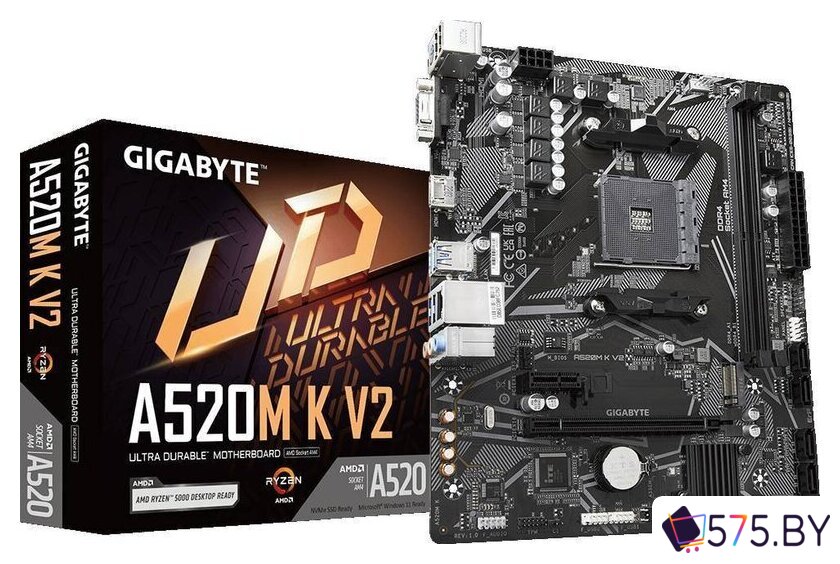Материнская плата Gigabyte A520M K V2 (rev. 1.0) в магазине 575.by