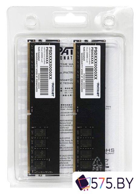 Оперативная память Patriot Signature Line 2x16GB DDR4 PC4-25600 PSD432G3200K в магазине 575.by
