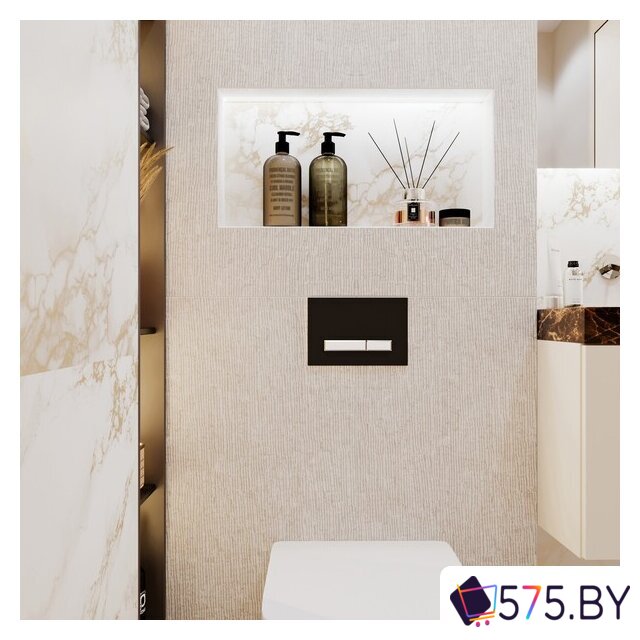 Инсталляция для унитаза Lavinia Boho Relfix 5 в 1 77010045 (матовый черный/белый пластик) в магазине 575.by